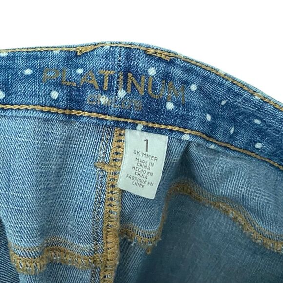 Chicos Platinum Skimmer Denim Dot Jeans in Size 1 (medium) - Picture 7 of 8
